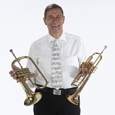 Martin Korte mit Flügelhorn und Trompete
